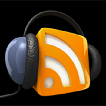 RSS icon with headphones