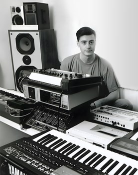 Young Ron Wells in his studio