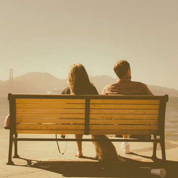 Couple on a bench