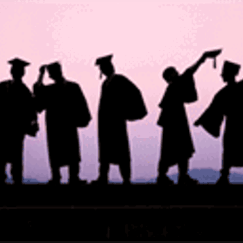 Graduates silouette