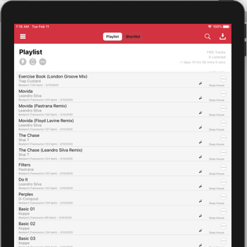 Trackhunter app screenshot iPad portrait