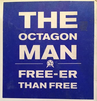 Label for The Octagon record Free-er Than Free