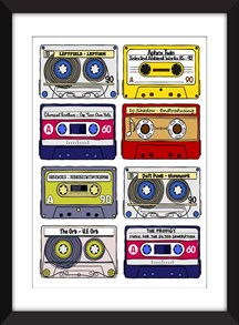 Poster of audio tapes
